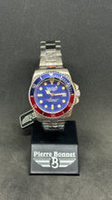 Carica l&#39;immagine nel visualizzatore di Gallery, Orologio Pierre Bonnet Submariner Vintage ref 6602E acciaio lunetta Pepsi quarzo
