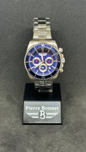 Carica l&#39;immagine nel visualizzatore di Gallery, Orologio cronografo Pierre Bonnet 7256C Daytona Vintage lunetta blu quarzo
