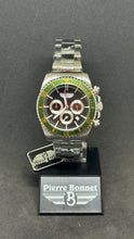 Carica l&#39;immagine nel visualizzatore di Gallery, Orologio cronografo Pierre Bonnet 7256G Daytona Vintage lunetta verde quarzo
