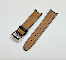 Carica l&#39;immagine nel visualizzatore di Gallery, Cinturino Clifton nero Baume et Mercier originale 20/18 con fibbia acciaio
