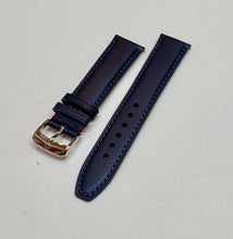 Carica l&#39;immagine nel visualizzatore di Gallery, Cinturino Clifton blu Baume et Mercier originale 20/18 con fibbia acciaio
