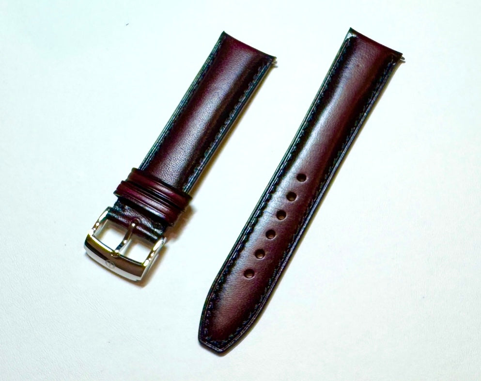 Cinturino Clifton marrone rossiccio Baume et Mercier originale 20/18 con fibbia acciaio