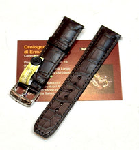 Carica l&#39;immagine nel visualizzatore di Gallery, Cinturino marrone Baume &amp; Mercier 20/18 originale completo di fibbia
