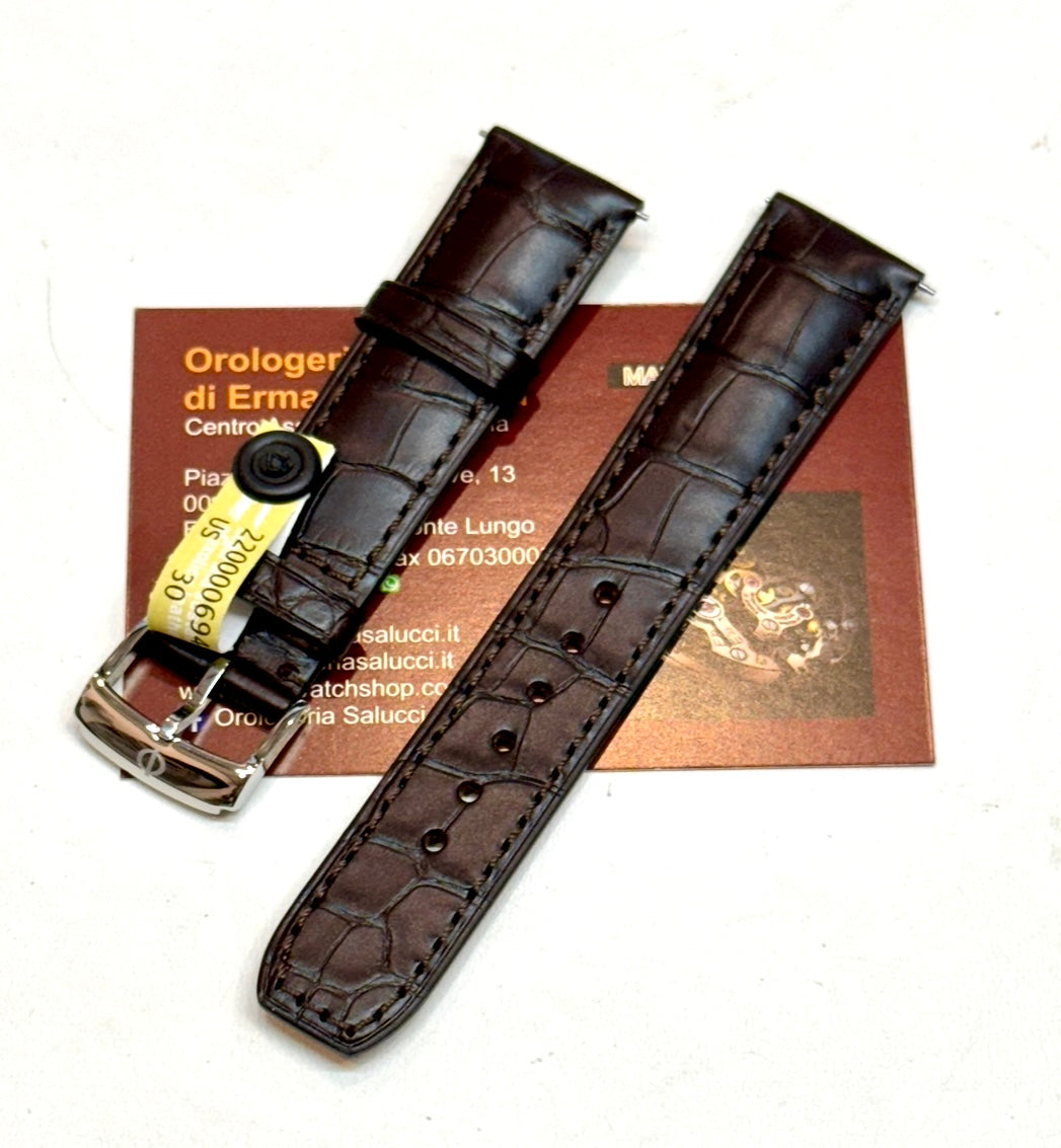 Cinturino marrone Baume & Mercier 20/18 originale completo di fibbia