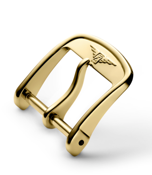 Fibbia ardiglione originale Longines placcato giallo