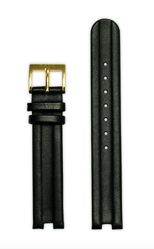 Kit Cinturino Rado nero Coupole M 15mm con fibbia originale gialla