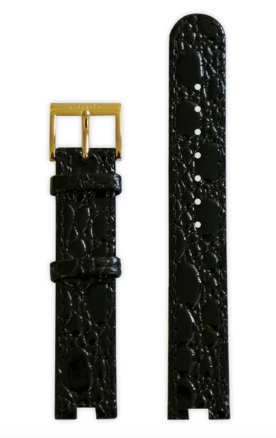 Kit Cinturino Rado nero Coupole M 15mm con fibbia originale gialla