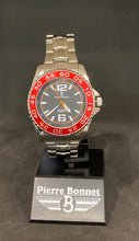 Carica l&#39;immagine nel visualizzatore di Gallery, Orologio Pierre Bonnet acciaio 39mm ghiera rossa ref. 6523

