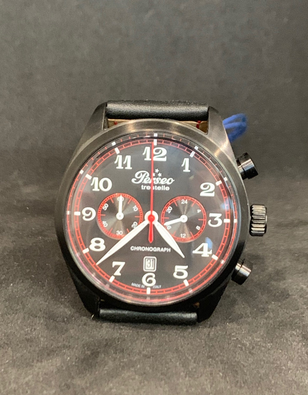 Orologio Perseo Trestelle ref 6728IPBPAC cassa acciaio nero cronografo