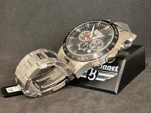Carica l&#39;immagine nel visualizzatore di Gallery, Orologio cronografo Pierre Bonnet 7225M acciaio uomo quadrante nero
