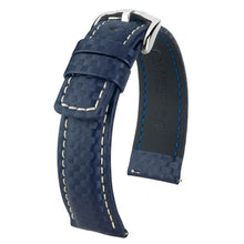 Carica l&#39;immagine nel visualizzatore di Gallery, Cinturino blu Carbon Hirsch 22mm L
