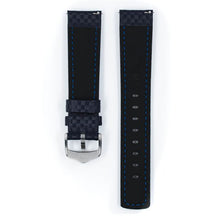 Carica l&#39;immagine nel visualizzatore di Gallery, Cinturino blu Carbon Hirsch 22mm L
