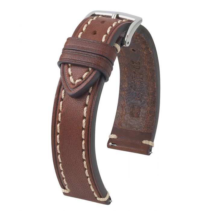 Cinturino Hirsch Liberty marrone L 24mm
