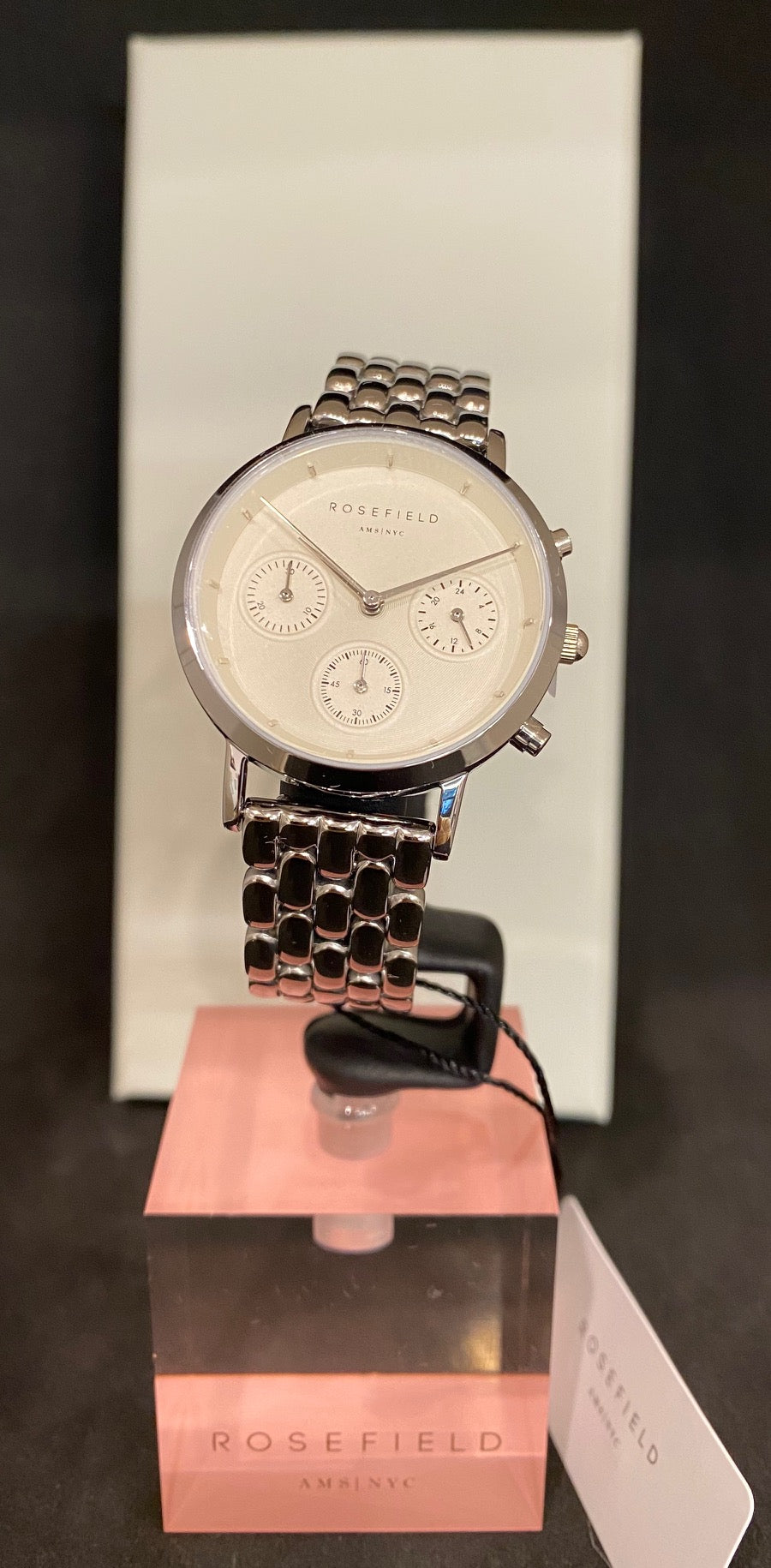 Orologio Rosefield AMS/NYC crono acciaio donna The Gabby